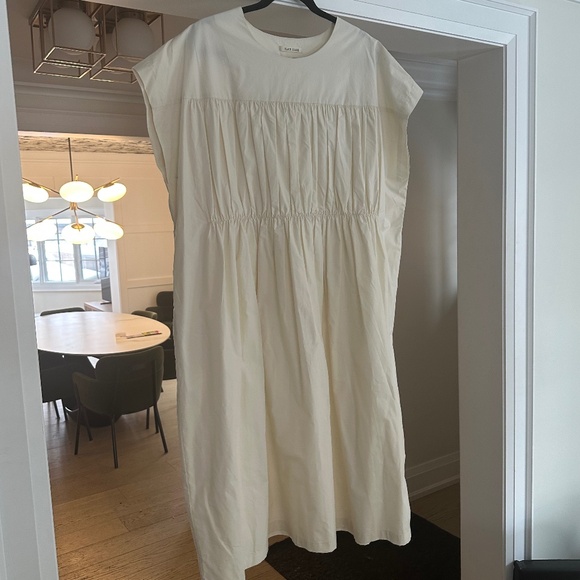 BLACK CRANE Ivory Curtain Cotton Dress - Size L - Picture 4 of 16